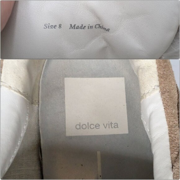 Dolce Vita Suede Toyah Platform Sneakers Womens Tan Brown Lace Up Shoes Size 8 - Picture 12 of 14